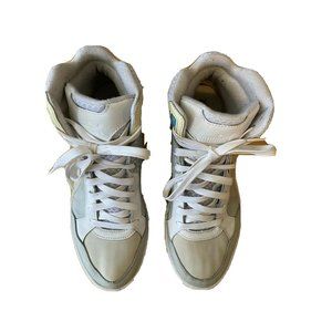 Puma x Alexander Mcqueen High Top White Leather Sneaker Shoes Women's US 9